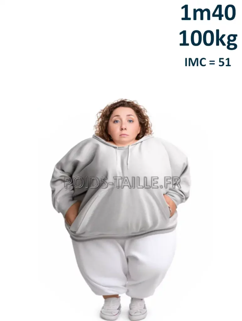 1m40 140cm 100kg Femme