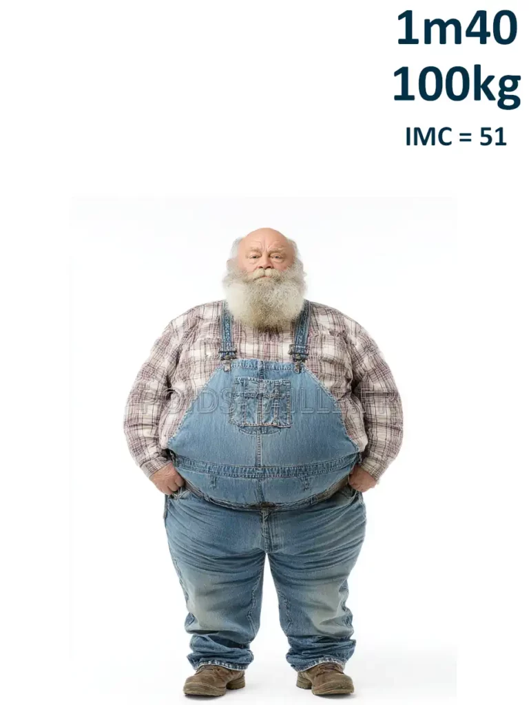 1m40 140cm 100kg Homme