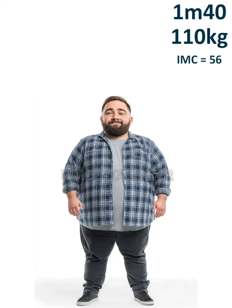 1m40 140cm 110kg Homme
