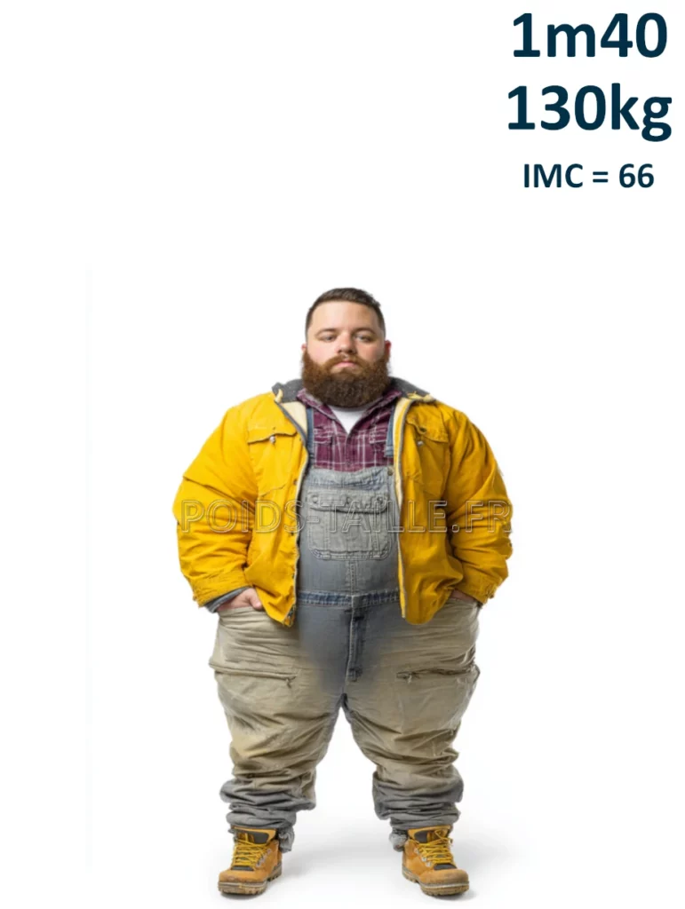 1m40 140cm 130kg Homme