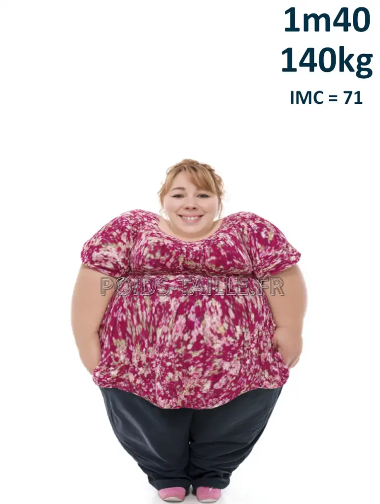 1m40 140cm 140kg Femme