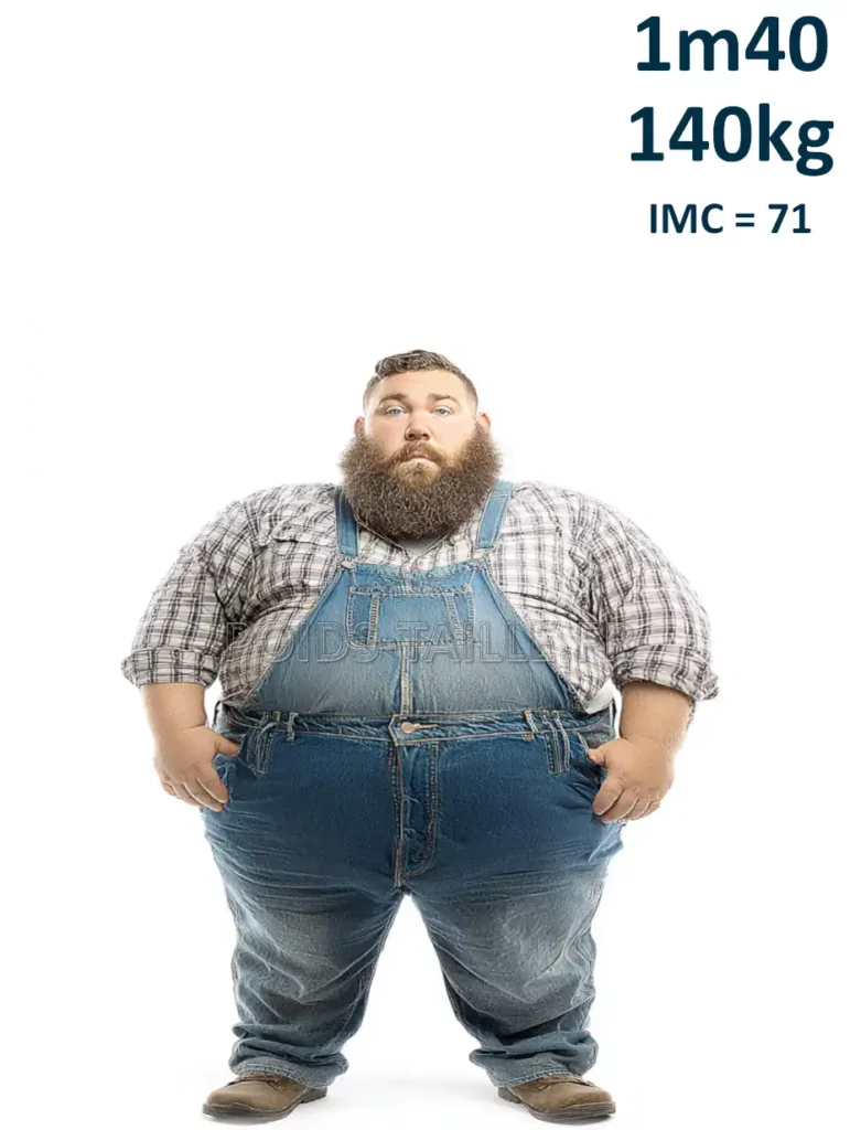 1m40 140cm 140kg Homme