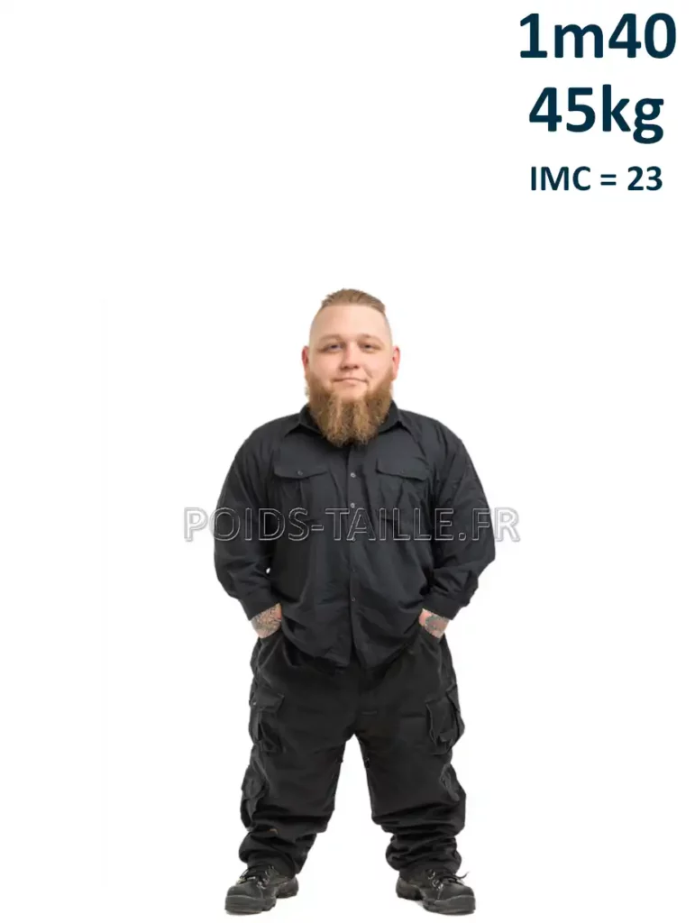 1m40 140cm 45kg Homme