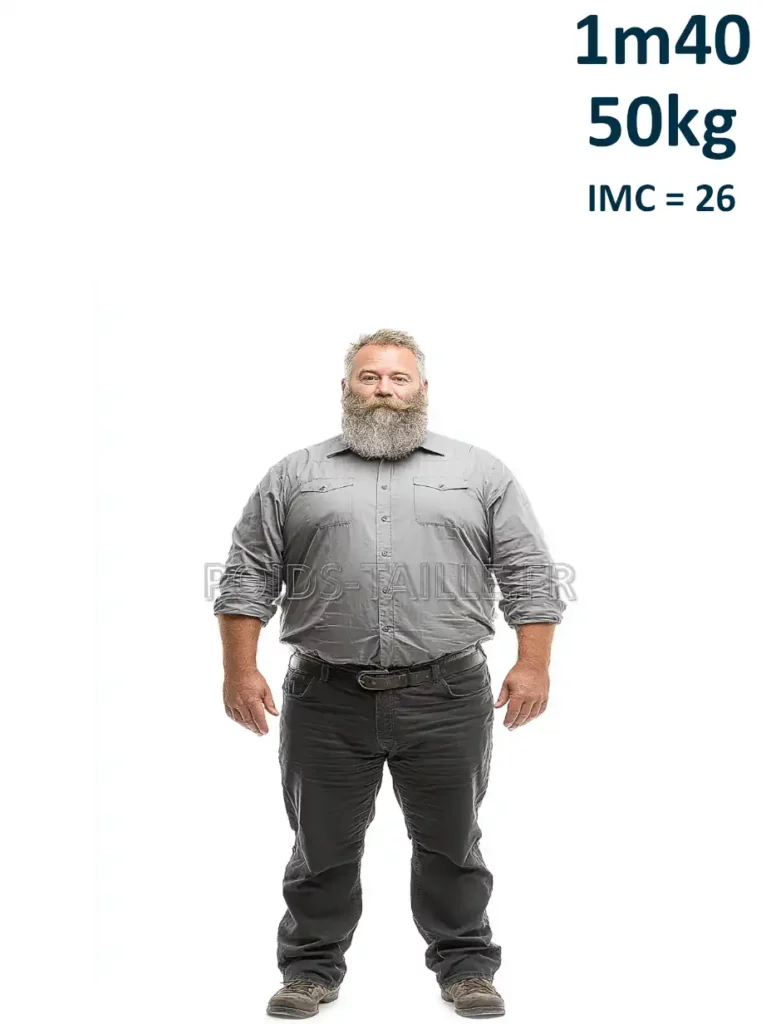 1m40 140cm 50kg Homme