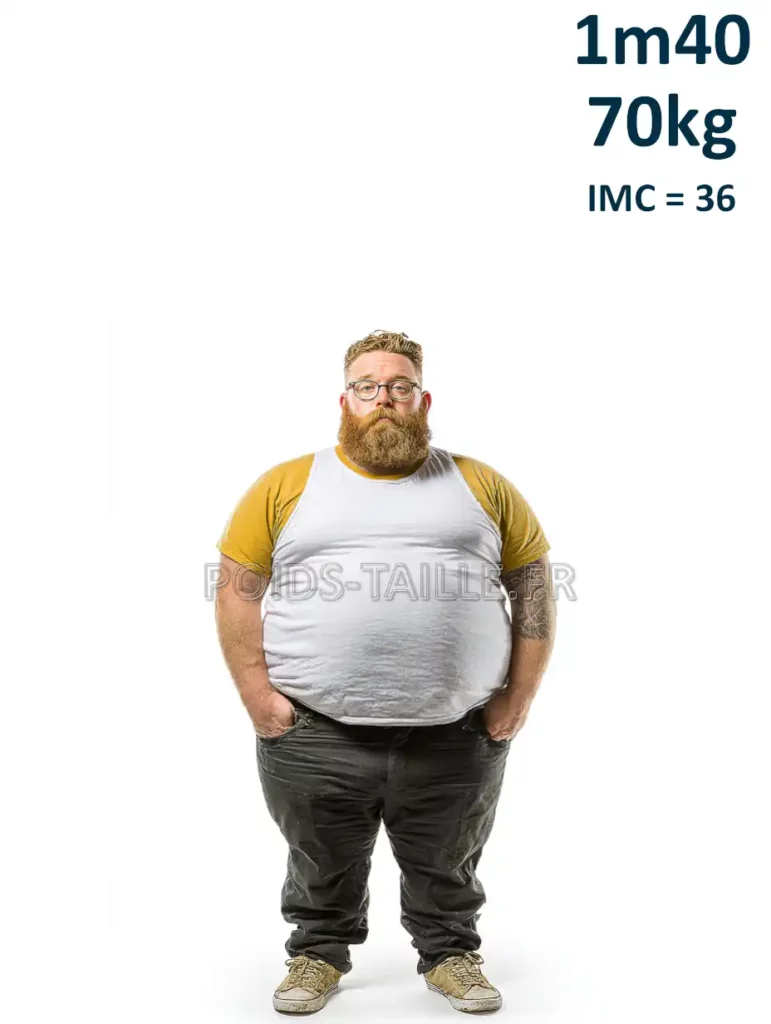 1m40 140cm 70kg Homme