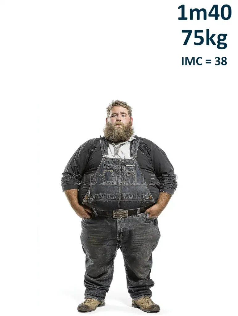 1m40 140cm 75kg Homme