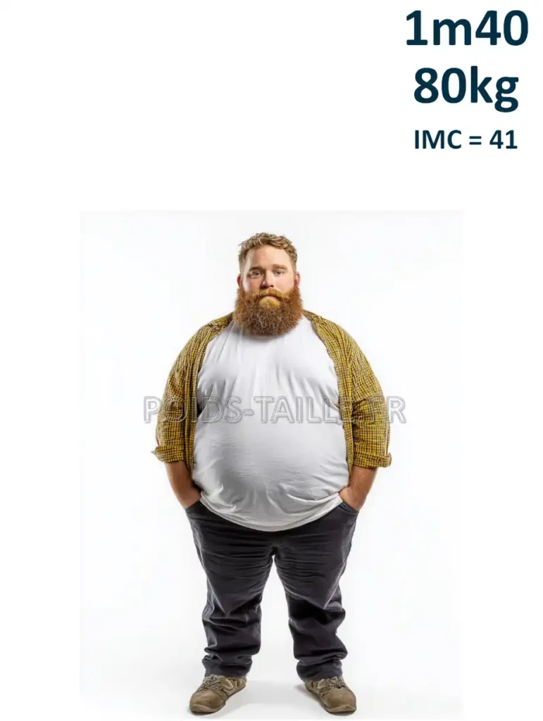 1m40 140cm 80kg Homme
