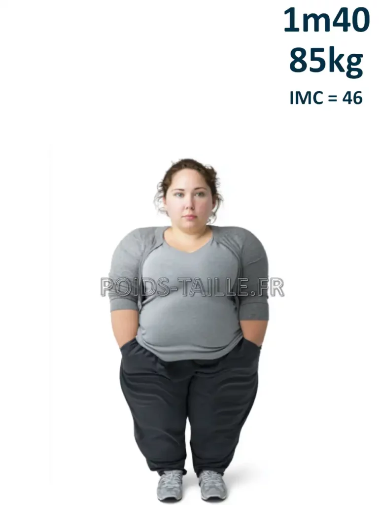 1m40 140cm 85kg Femme