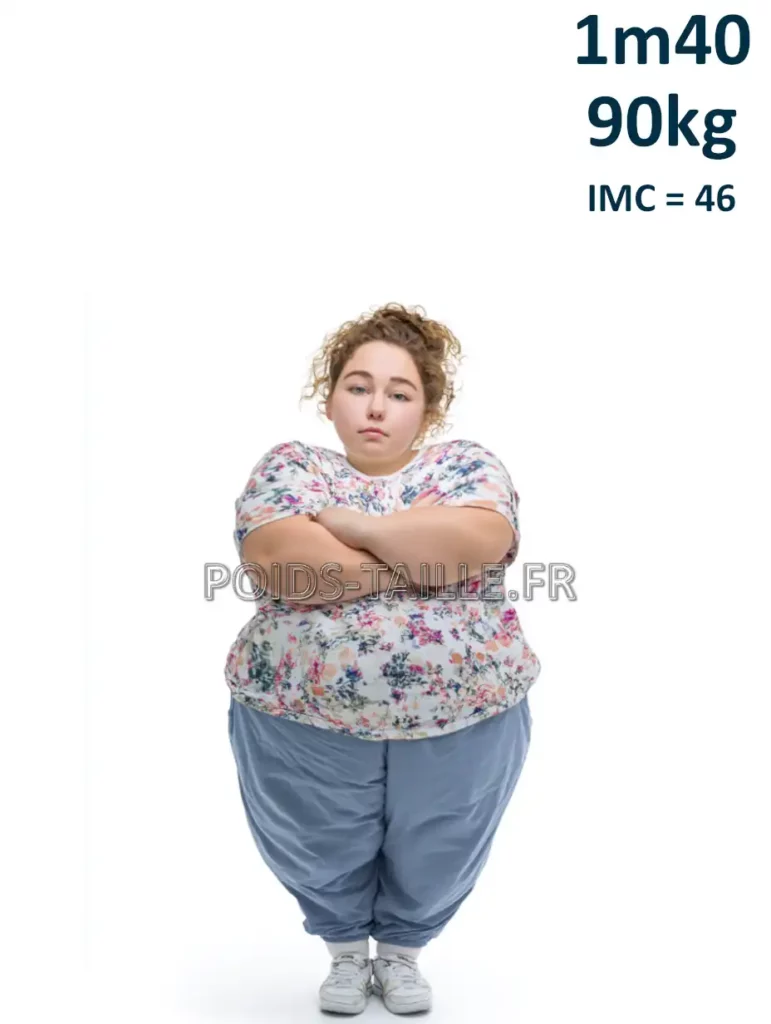 1m40 140cm 90kg Femme