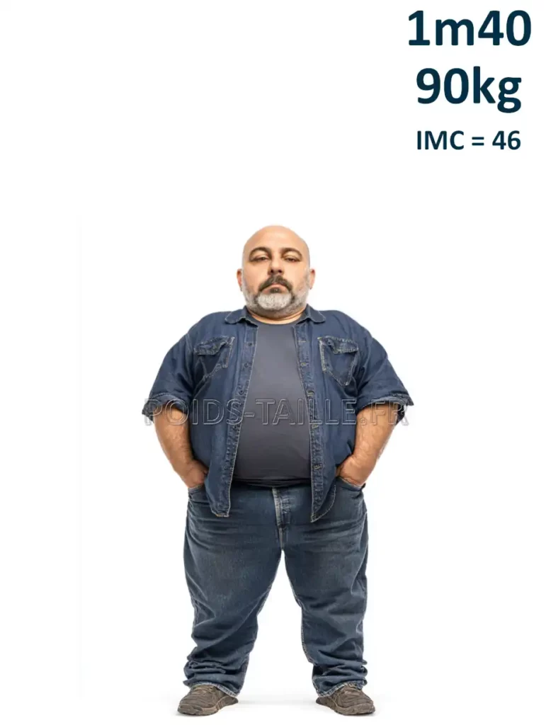 1m40 140cm 90kg Homme