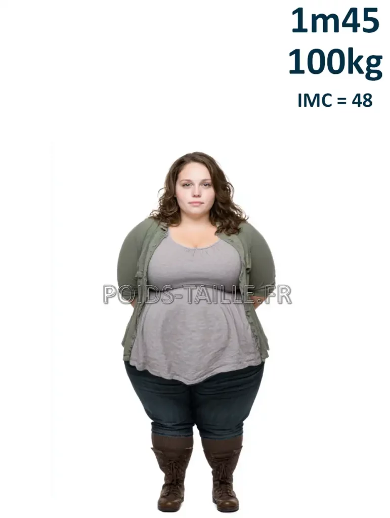1m45 145cm 100kg Femme