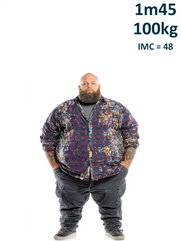 1m45 145cm 100kg Homme