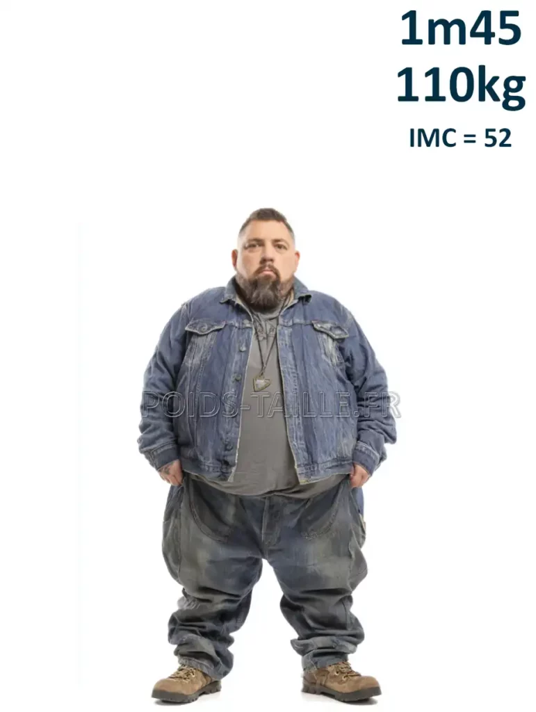 1m45 145cm 110kg Homme