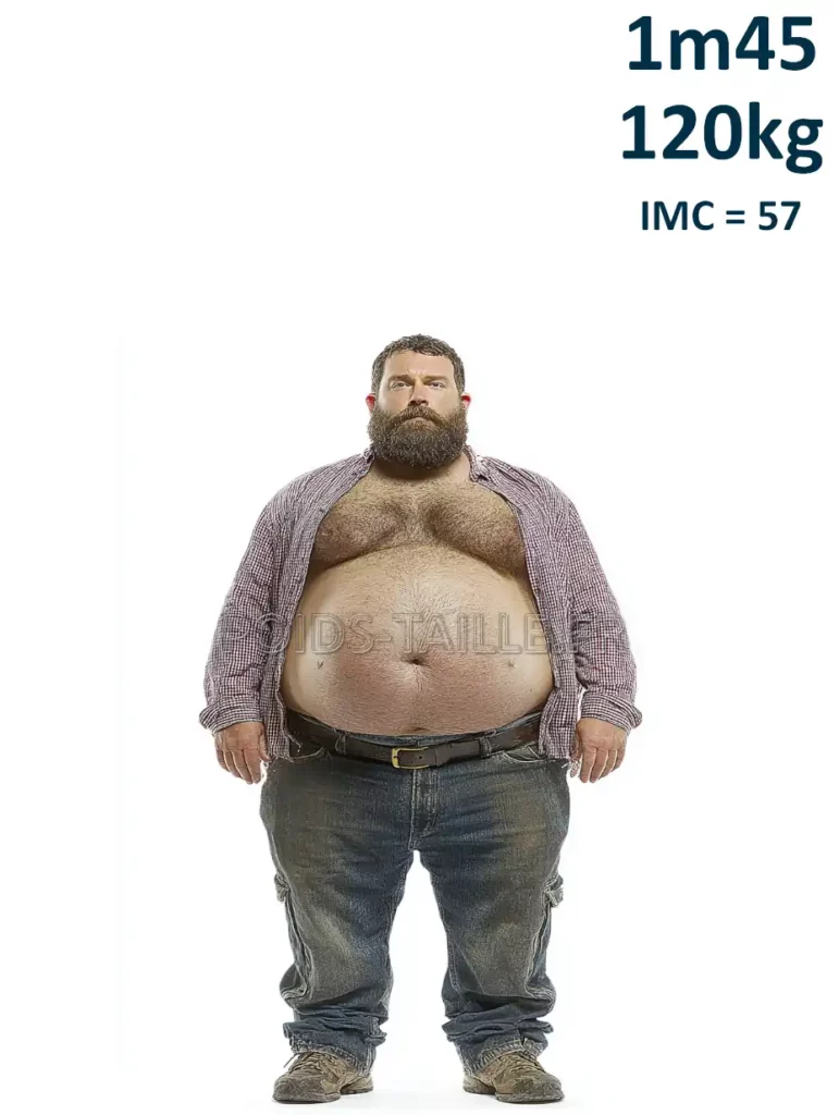 1m45 145cm 120kg Homme