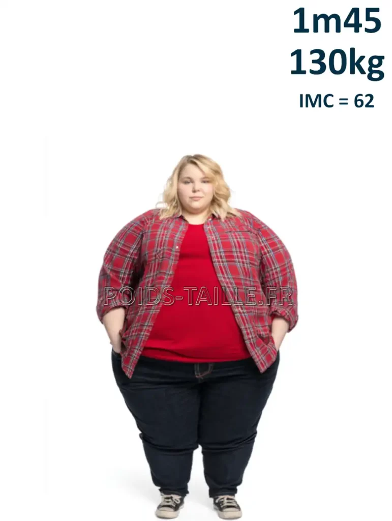1m45 145cm 130kg Femme