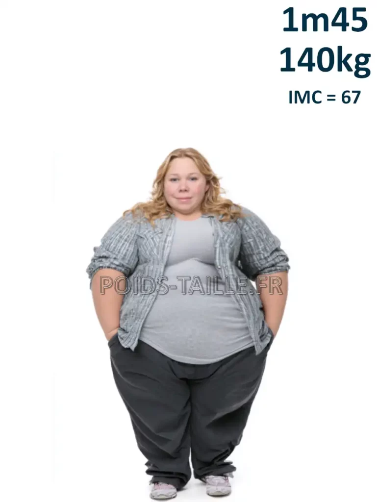 1m45 145cm 140kg Femme