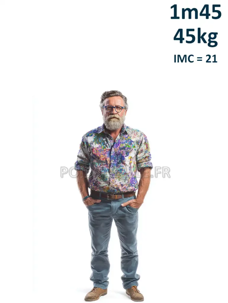 1m45 145cm 45kg Homme