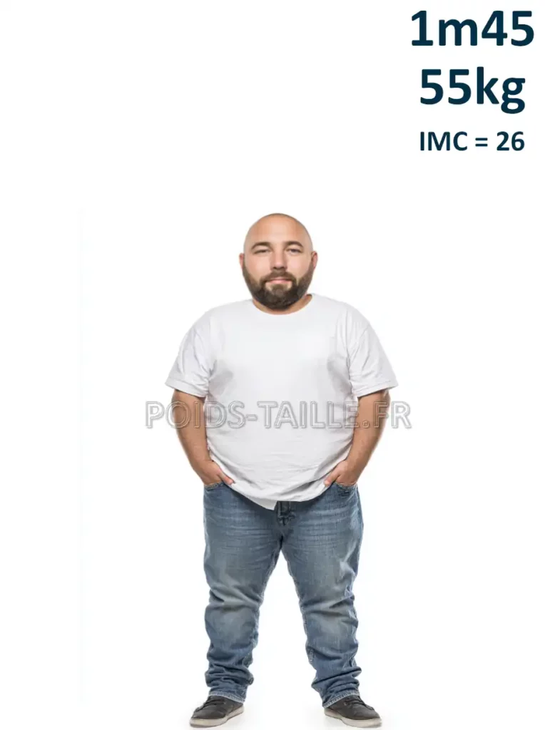 1m45 145cm 55kg Homme