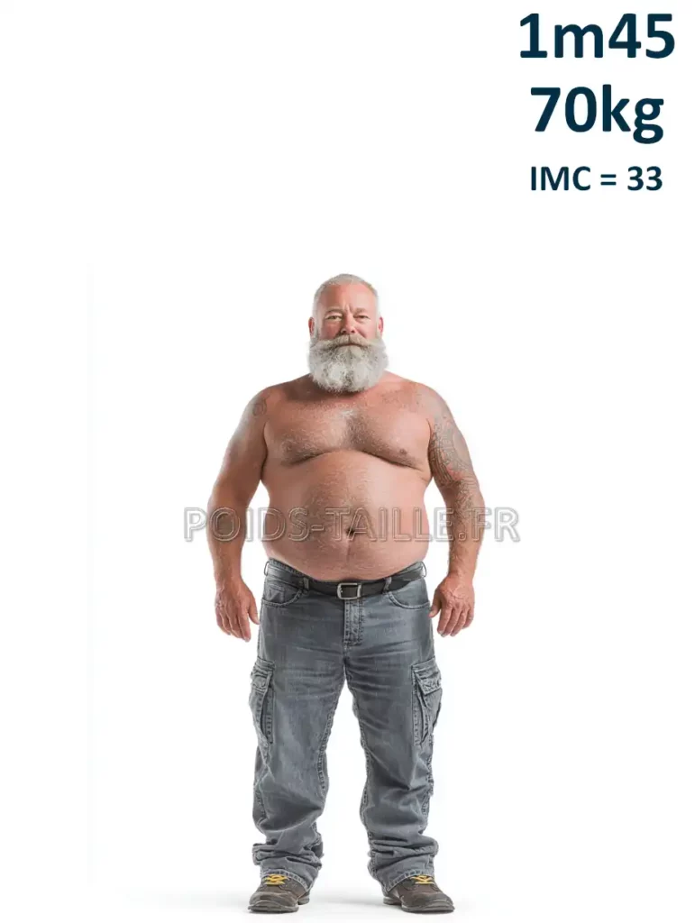 1m45 145cm 70kg Homme