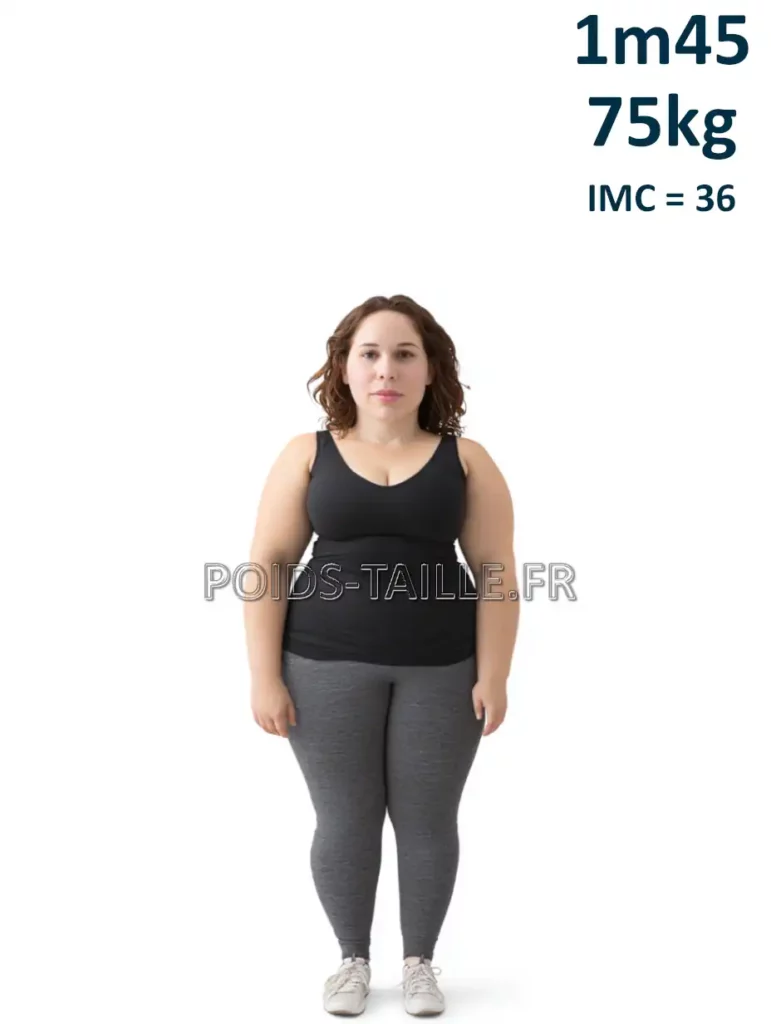 1m45 145cm 75kg Femme
