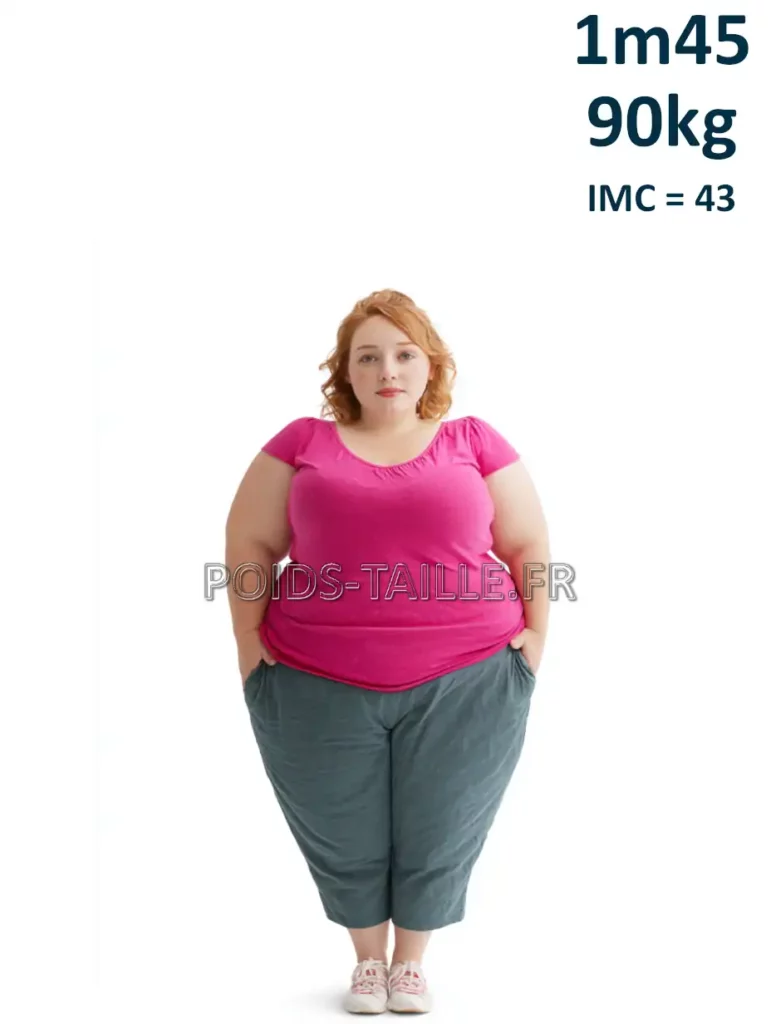 1m45 145cm 90kg Femme