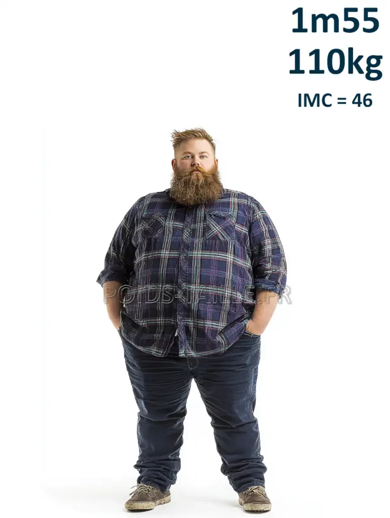 1m55 155cm 110kg Homme