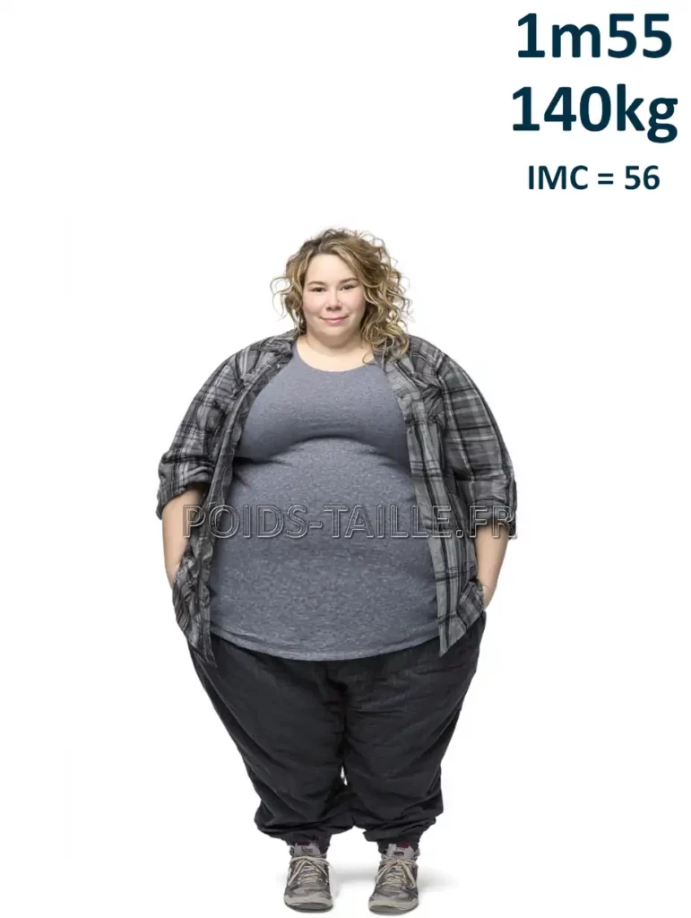 1m55 155cm 140kg Femme