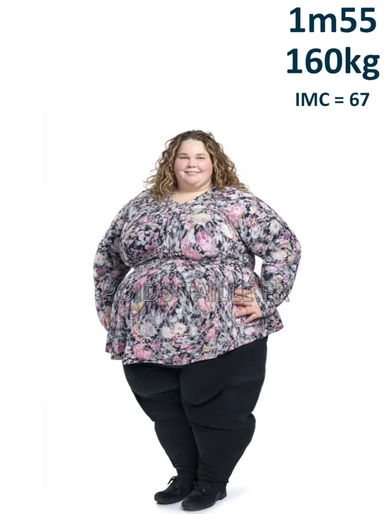 1m55 155cm 160kg Femme