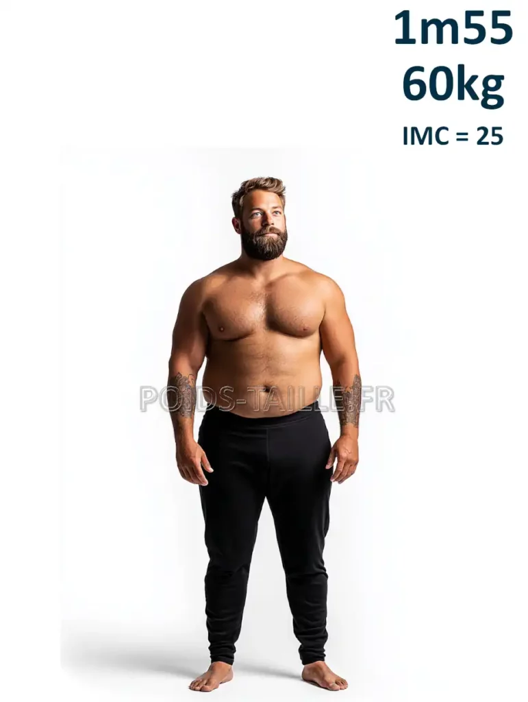 1m55 155cm 60kg Homme