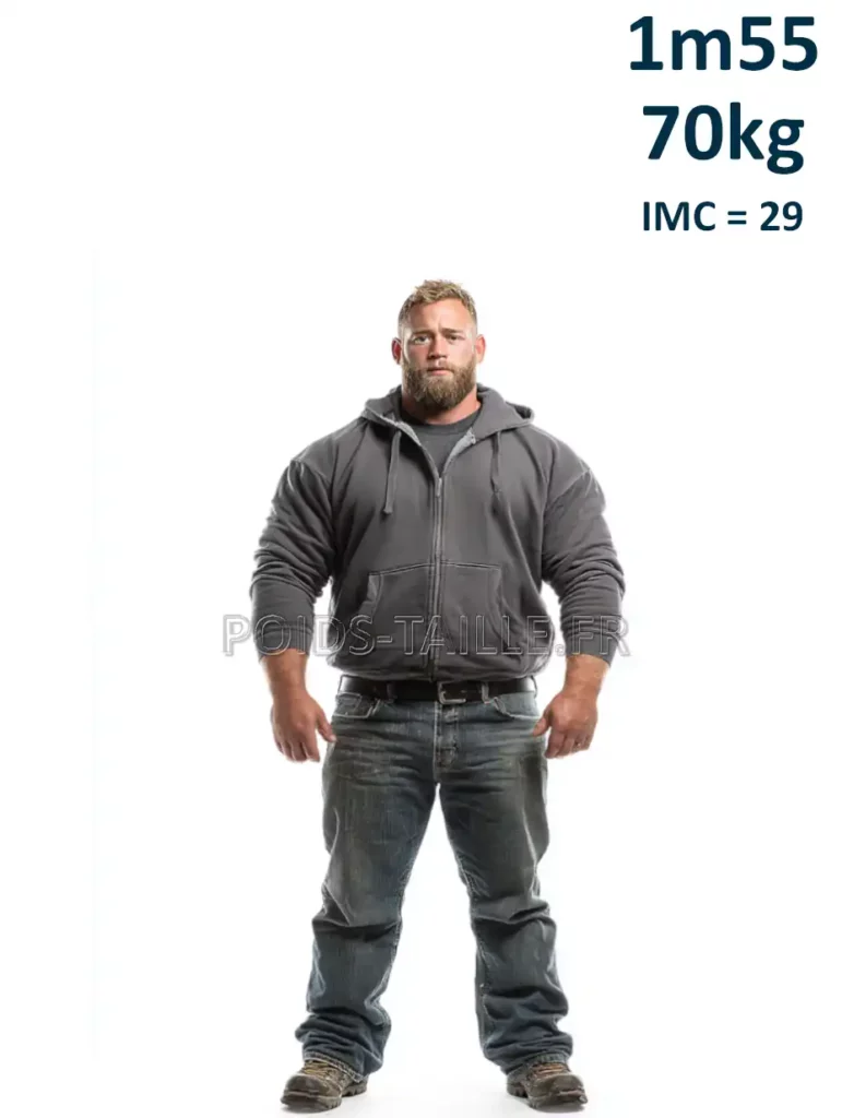 1m55 155cm 70kg Homme