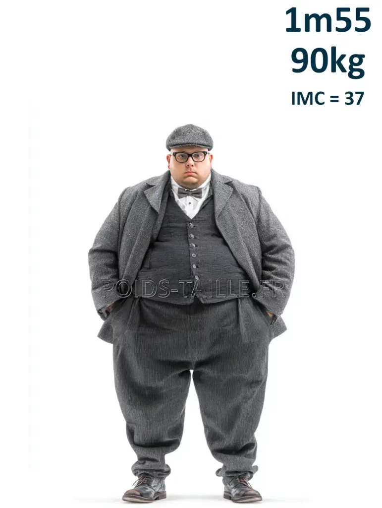 1m55 155cm 90kg Homme