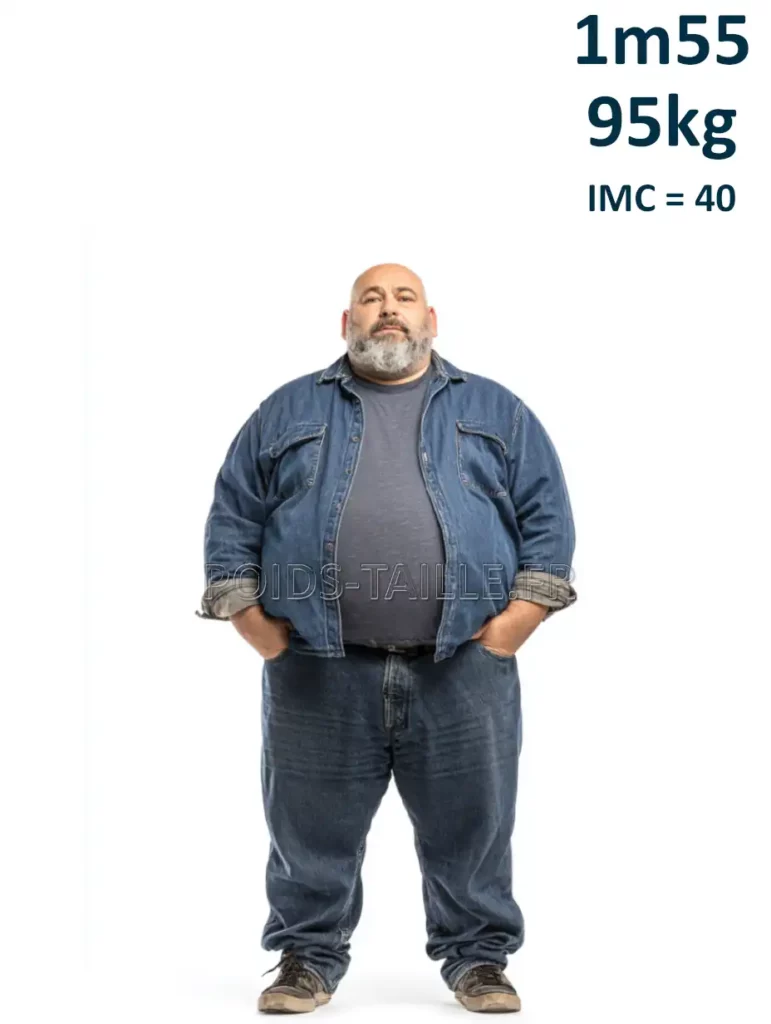 1m55 155cm 95kg Homme