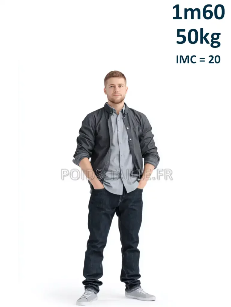 1m60 160cm 50kg Homme