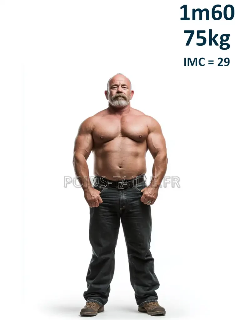 1m60 160cm 75kg Homme