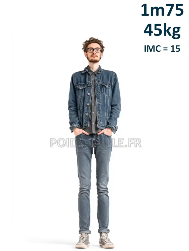 1m75 175cm 45kg Homme