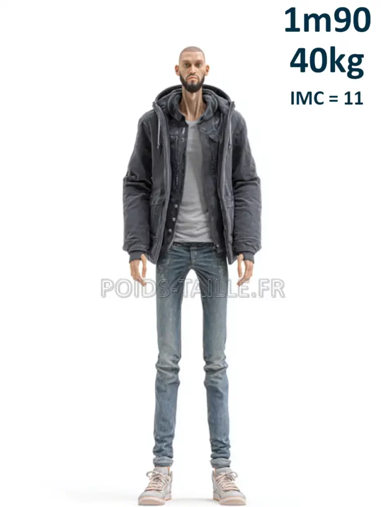 1m90 190cm 40kg Homme