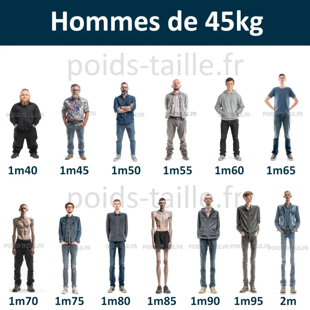 Hommes de 45kg