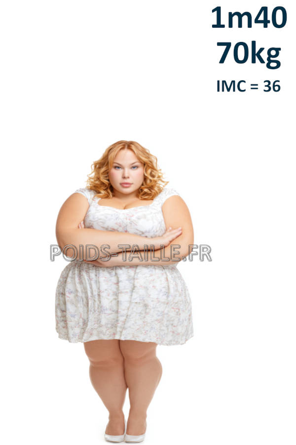 Femme 1m40 70kg