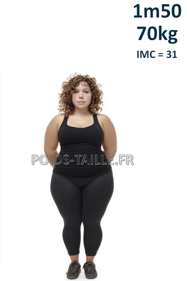 Femme 1m50 70kg