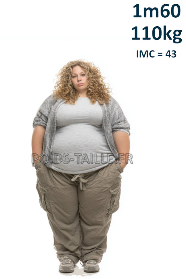 Femme 1m60 110kg