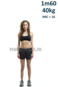 Femme 1m60 40kg