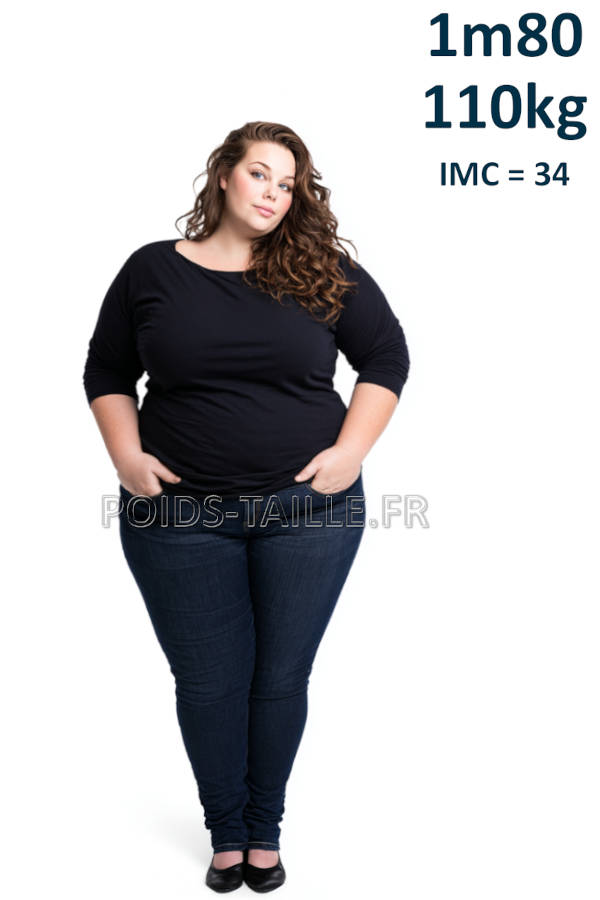 Femme 1m80 110kg