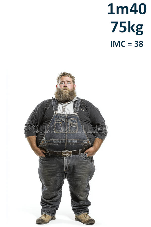 Homme 1m40 75kg