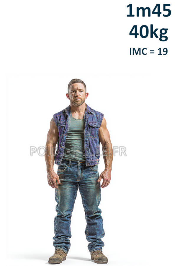 Homme 1m45 40kg