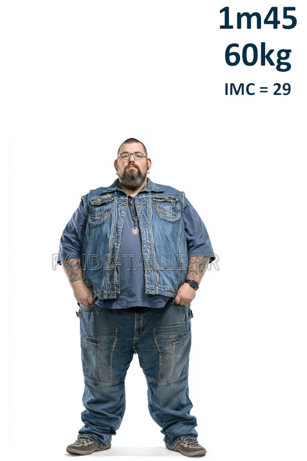 Homme 1m45 60kg