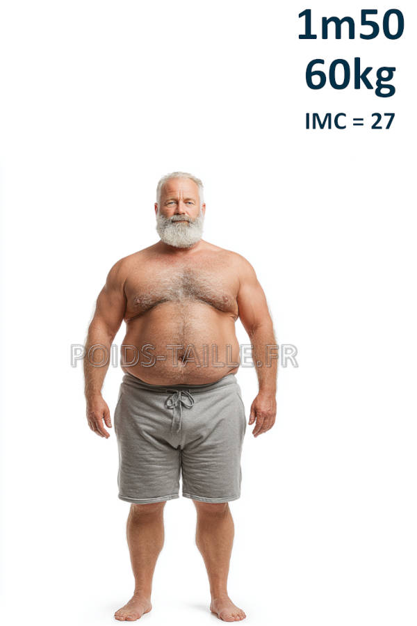 Homme 1m50 60kg