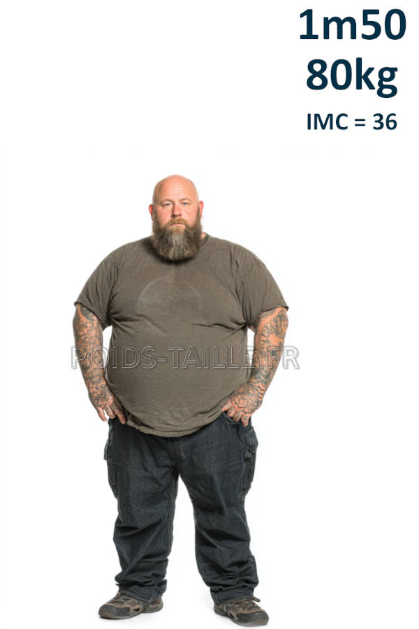 Homme 1m50 80kg