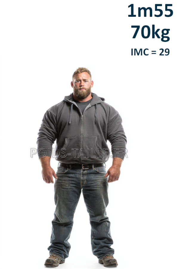 Homme 1m55 70kg