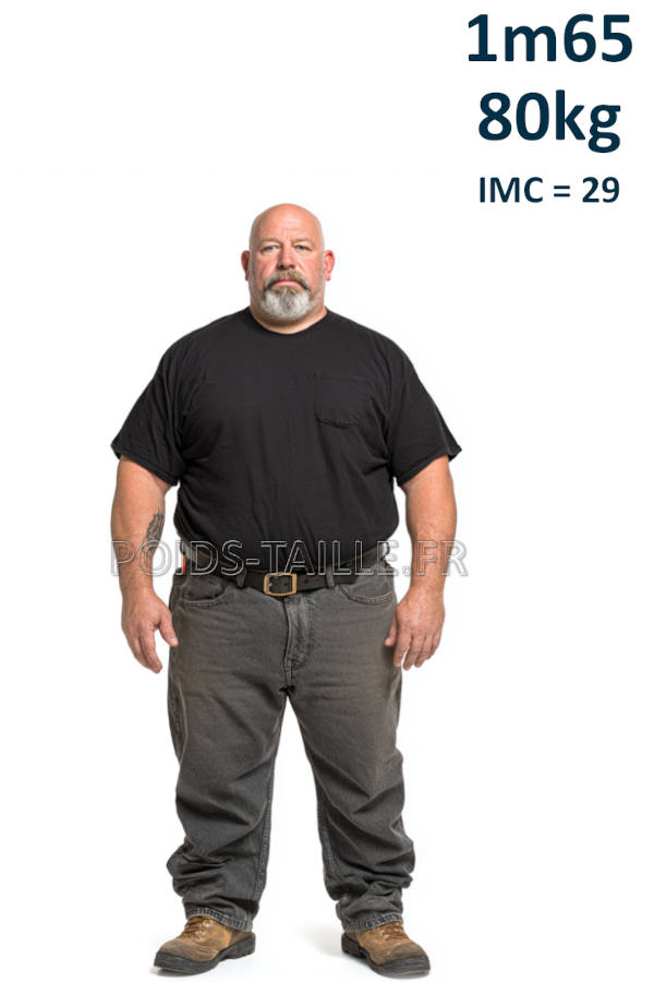 Homme 1m65 80kg
